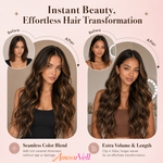 Four Piece Set of Water Ripple Curly Hair Pieces